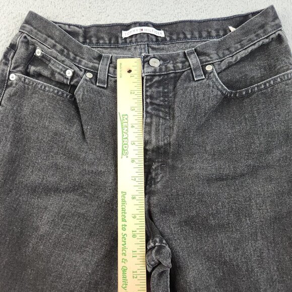 Tommy Hilfiger Jeans Women's 12 Relaxed Fit Black Denim Classic 90s Y2K Vintage - Picture 7 of 10